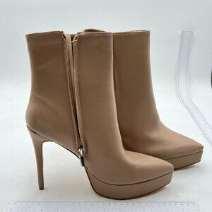 Ankle Boots For Women Pointed Toe High Heel Stiletto Heels Fall Booties Tan